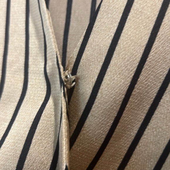 NWOT J.O.A. Wrap Blouse, Gold with Black Stripes - Picture 3 of 7
